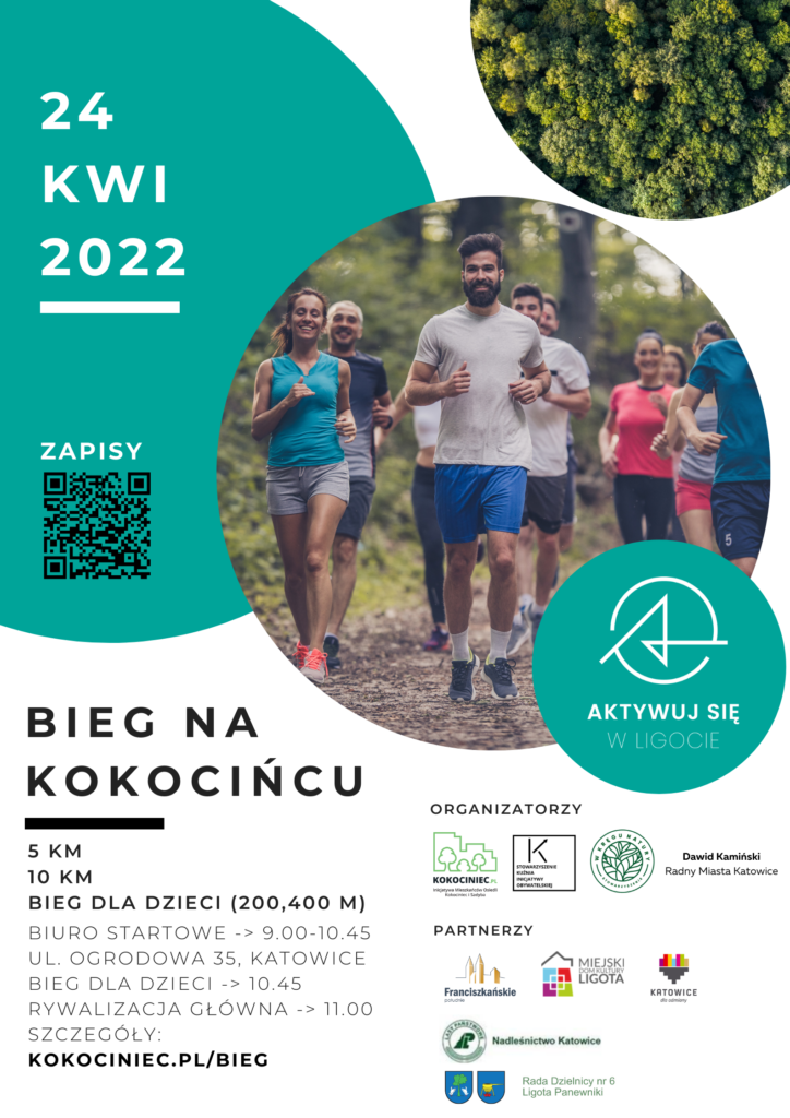 Aktywuj się w Ligocie – rusza cykl wydarzeń sportowo- rekreacyjnych w najbardziej zielonej dzielnicy Katowic