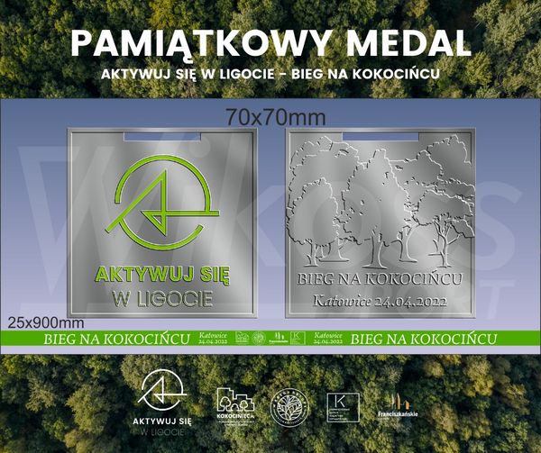 Wiemy już, jak będzie wyglądał medal, który zawiśnie na szyjach uczestników I edycji wydarzenia „Aktywuj się w Ligocie -Bieg na Kokocińcu”.
