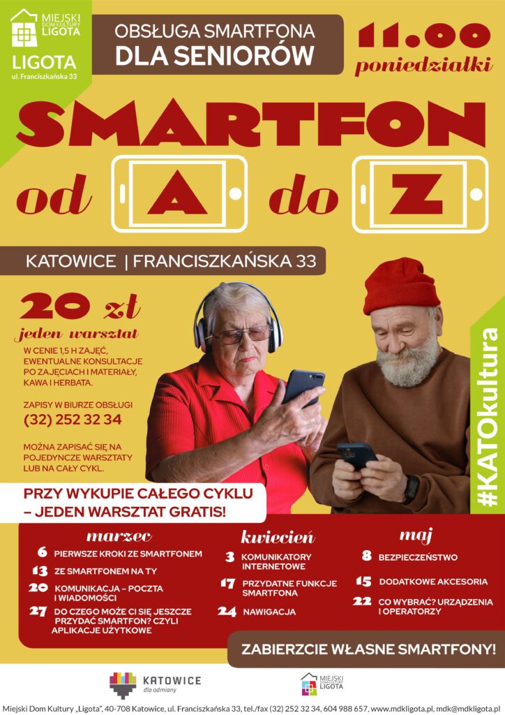 W MDK „Ligota” rusza cykl warsztatów z obsługi smartfonów dla seniorów. Start już w poniedziałek, 6 marca!