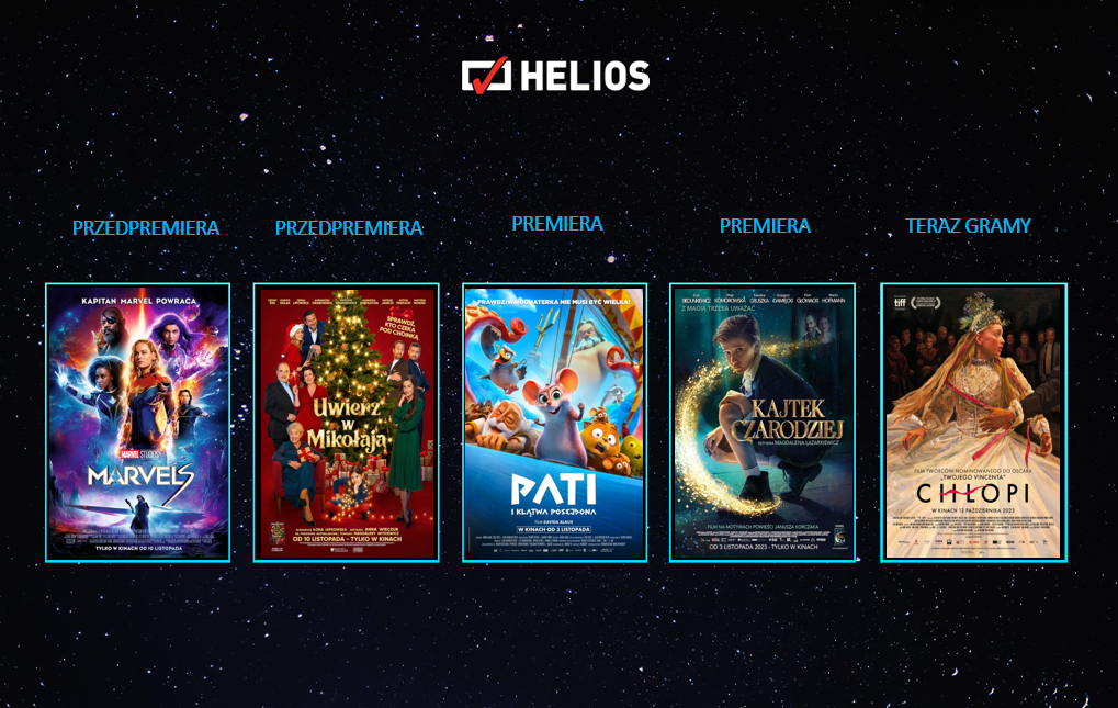 Listopadowe premiery w kinach Helios