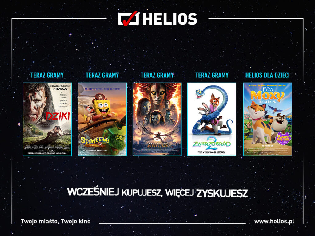 Helios prezentuje styczniowy repertuar. Kino na dobry początek roku